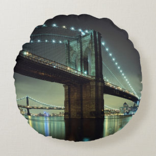 Coussins Ronds Pont de Brooklyn au pont de Manhattan de nuit