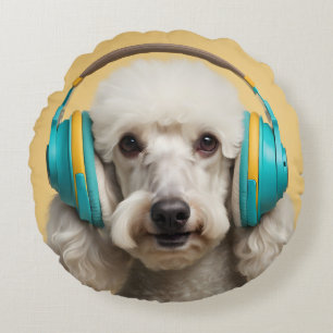 Coussins Ronds Poodé avec casque