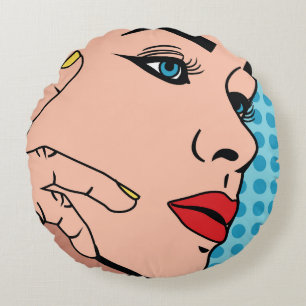 Coussins Ronds Pop Art femme