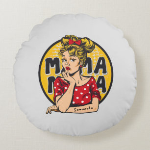 Coussins Ronds Pop Art Retro Personnalisé (4)