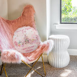 Coussins Ronds Popcorn rose et Pyjamas Swood fête d'anniversaire<br><div class="desc">Transformez la célébration de l'anniversaire de votre petite fille en une fête de sommeil fantaisiste avec notre modèle design enchanteur "Pink Popcorn and Pajamas". Parfait pour les anniversaires de tout âge mais particulièrement délicieux pour les enfants de 6 ans et plus, ce design charmant ouvre la voie à une nuit...</div>