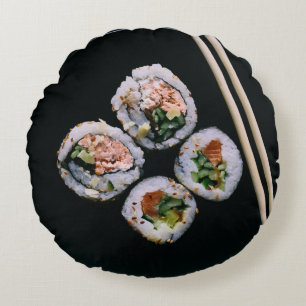 Coussins Ronds Poreiller à lancer réversible Sushi