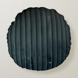 Coussins Ronds Porte en bois noir et gris