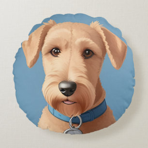 Coussins Ronds Portrait de Chien Décoration Maison Amateur d'Anim