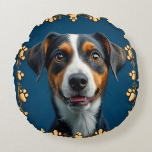 Coussins Ronds Portrait de chien mignon