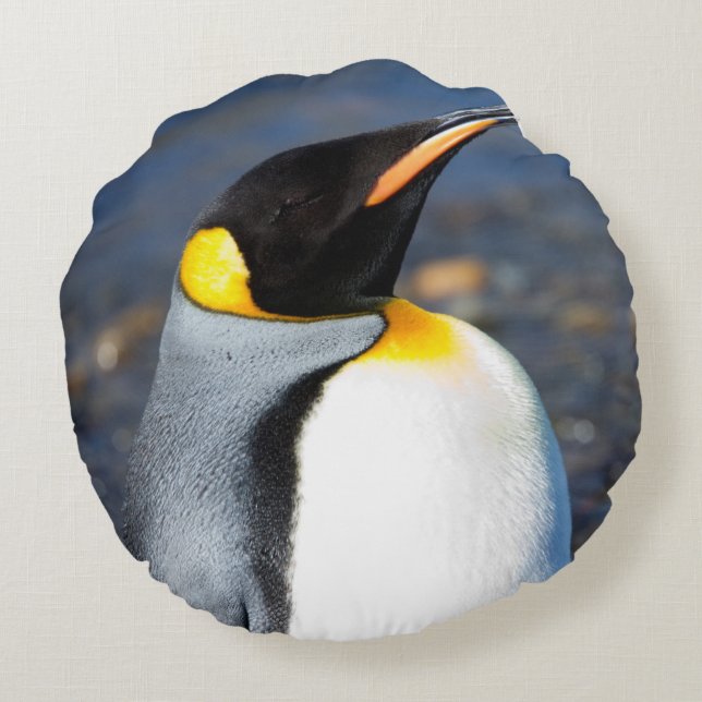 Coussins Ronds Portrait de pingouin (Dos)
