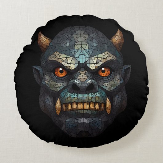 Coussins Ronds Portrait gobelin et orc (Devant)