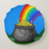 Coussins Ronds Pot or & arc-en-ciel (Dos)