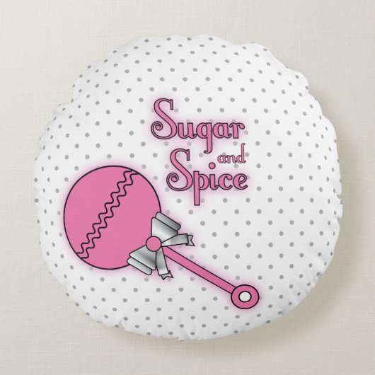 Coussins Ronds Potion de sucre et épices Dot Baby Rattle (Devant)