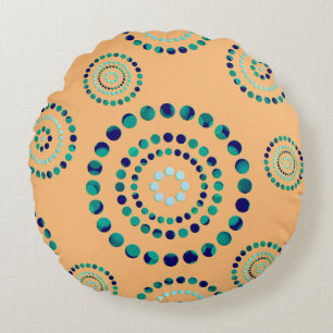 Coussins Ronds Pots Circle Power Flowers + votre backgr.