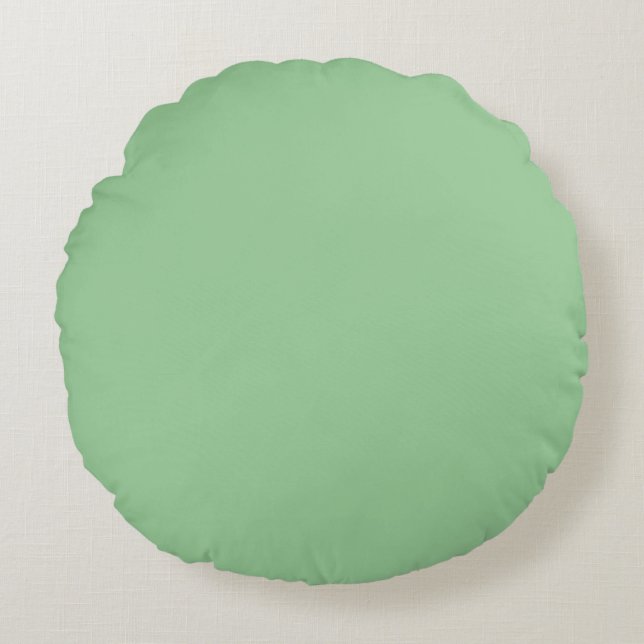 Coussins Ronds Poudre gris vert bleu uni couleur (Devant)