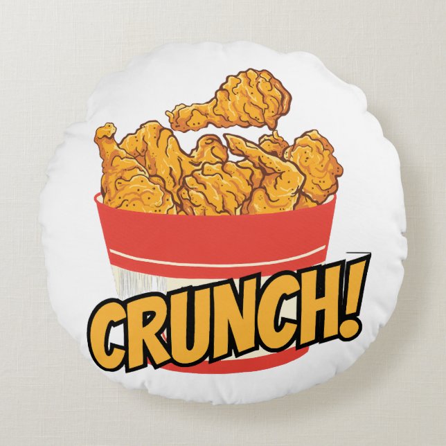 Coussins Ronds poulet frit (Devant)