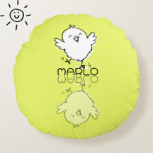 Poulet Jaune Heureux Doodle Nom Personnalisé