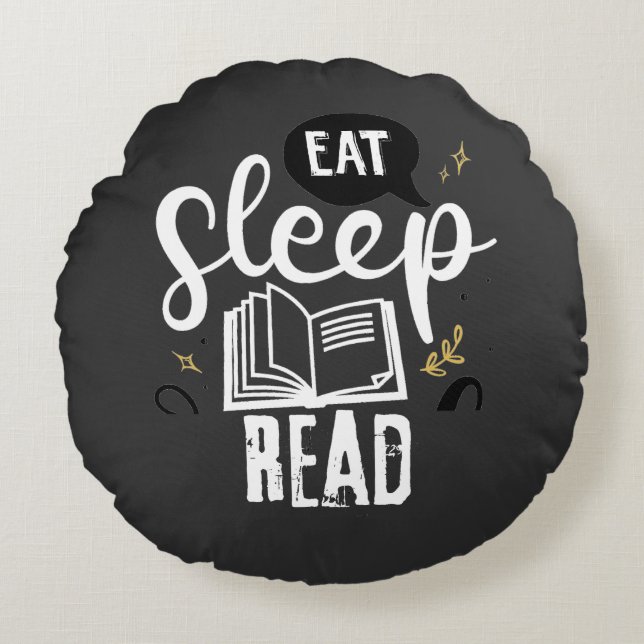 Coussins Ronds Pour l'amour de la lecture (Devant)