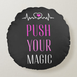 Coussins Ronds Poussez Votre Magie – Esthétique Motivationnelle