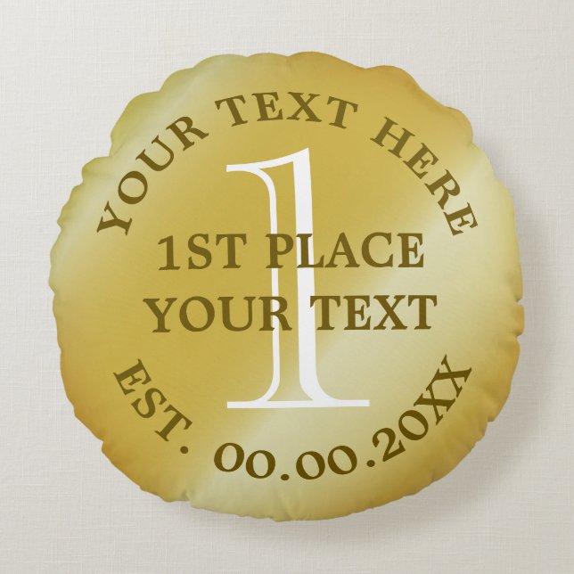 Coussins Ronds Première médaille d'or ronde prix lancer l'oreille (Devant)