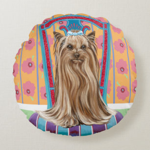 Coussins Ronds Princesse de la Couronne Yorkie