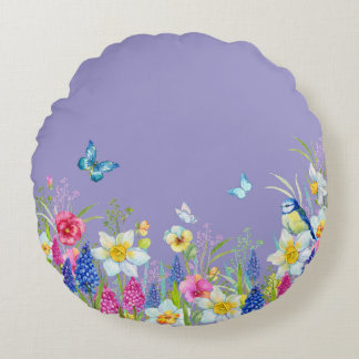 Coussins Ronds Printemps