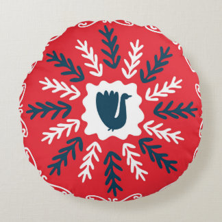 Coussins Ronds Printemps, Joyeux Noël folk art carré doodart jusq