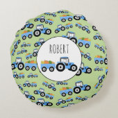 Coussins Ronds Produit de la ferme de camions Blue Tractor person (Dos)