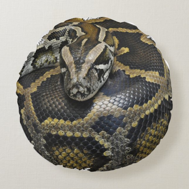 Coussins Ronds Produits de conception "de python royal" (Devant)