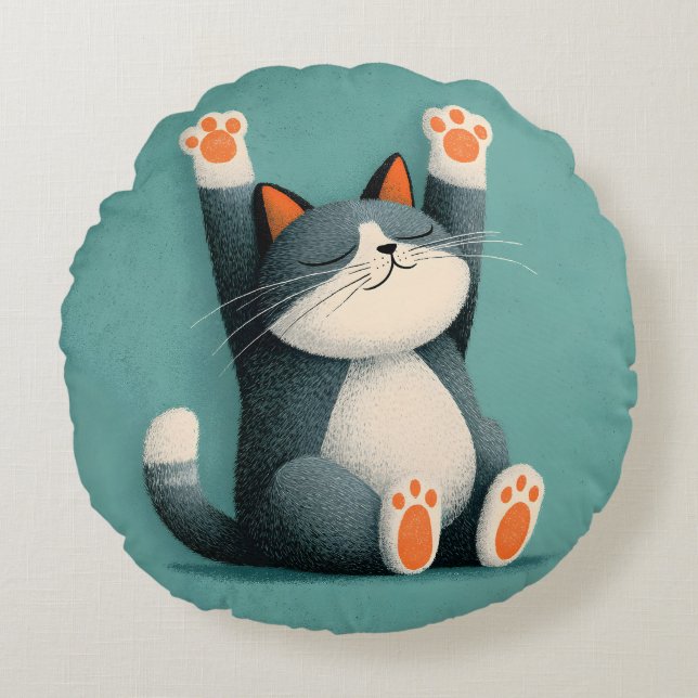 Coussins Ronds Professional Nap Taker Funny Sleeping Cat (Devant)