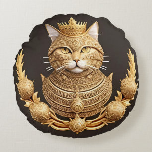 Coussins Ronds Profil de chat royal