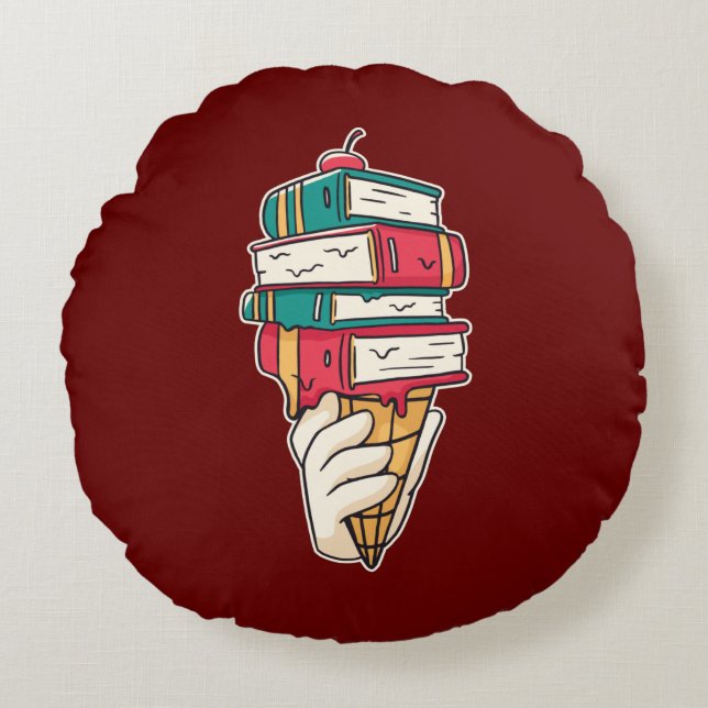 Coussins Ronds Pun à crème glacée (Devant)
