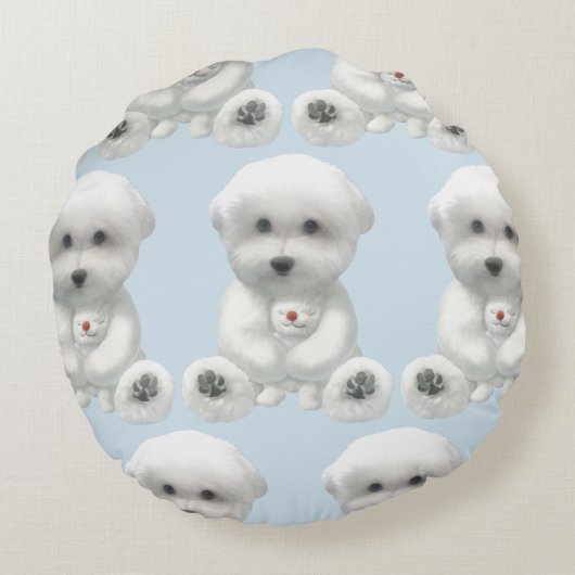 Coussins Ronds Puppy Accroche Son Jouet (Dos)