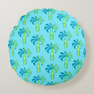 Coussins Ronds Pupule Palmier Vintage Hawaïen