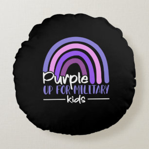 Coussins Ronds Purple up pour enfants militaires Arc en ciel Enfa