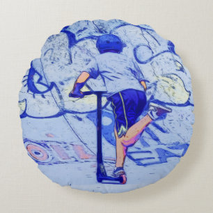 Coussins Ronds Pushin'It - Stunt Scooter Rider