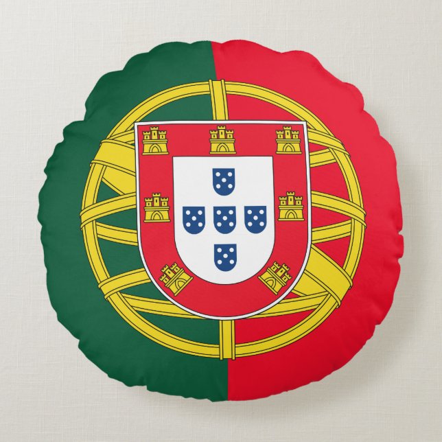 Coussins Ronds Qualité du drapeau portugais (Devant)