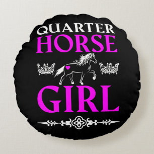 Coussins Ronds Quarter Horse Girl