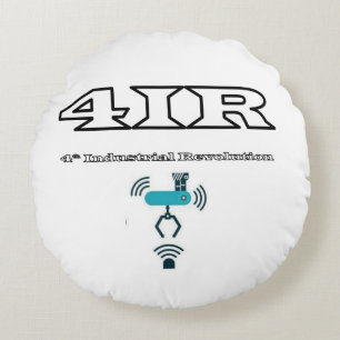 Coussins Ronds Quatrième Révolution industrielle Jeu d'oreiller