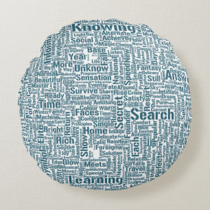 Coussins Ronds Question Apprendre Nuage MotssTexte Motif Message