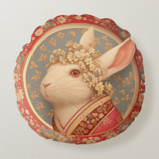 Coussins Ronds Rabbit's Royal Dress
