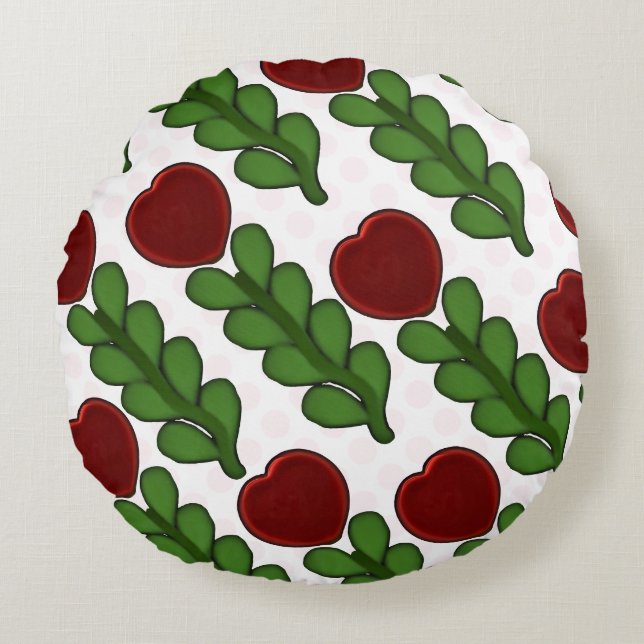 Coussins Ronds  Radiant Heart Flower Botanical  (Devant)