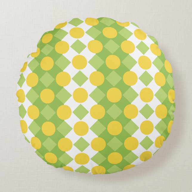 Coussins Ronds Rangées joyeux de formes Motif (Devant)