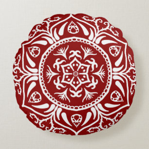 Coussins Ronds Raspberry Mandala