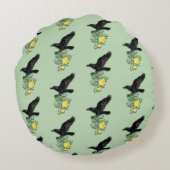 Coussins Ronds Raven with Yellow Rose (Dos)