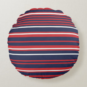 Coussins Ronds Rayo rouge blanc bleu patriotique classique sans c