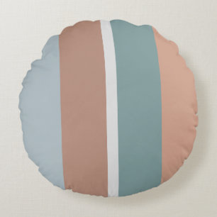 Coussins Ronds Rayures de couleurs assourdies