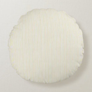 Coussins Ronds Rayures Jaunes Beurre Chic