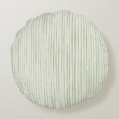 Coussins Ronds Rayures Points Vert Blanc (Dos)