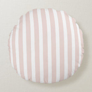 Coussins Ronds Rayures rose blanc lavande