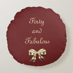 Coussins Ronds Red and Gold Forty et Fabulous