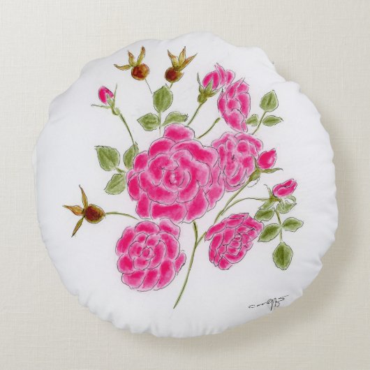 Coussins Ronds Red roses (Dos)