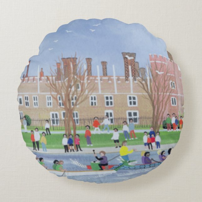 Coussins Ronds Régate de dragon au Hampton Court 1993 (Devant)