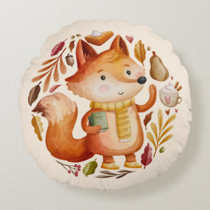 Coussins Ronds Renard d'automne